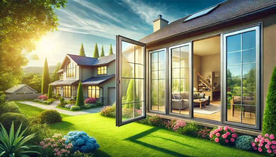 A nice house with cool windows
