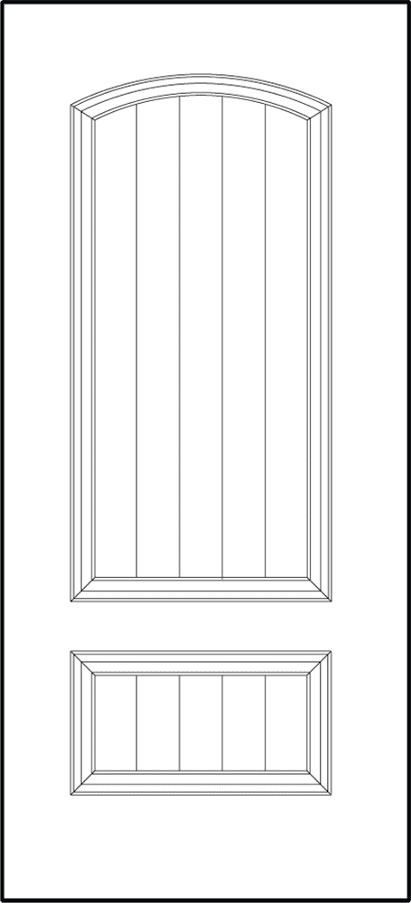 Embarq fiberglass entry door style 002CP-449 panel sketch
