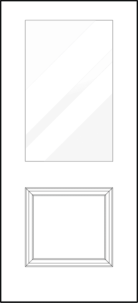Embarq fiberglass entry door style 430-1P panel sketch