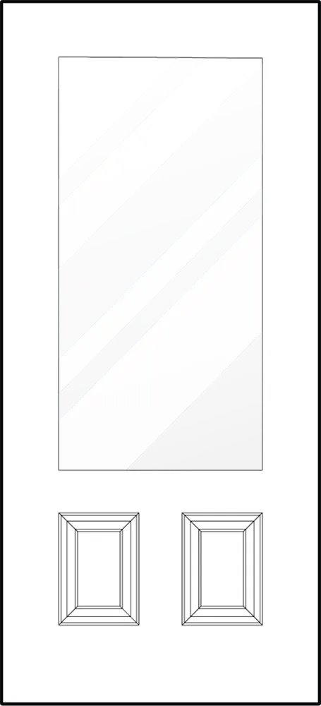 Embarq fiberglass entry door style 440-2P-1 panel sketch