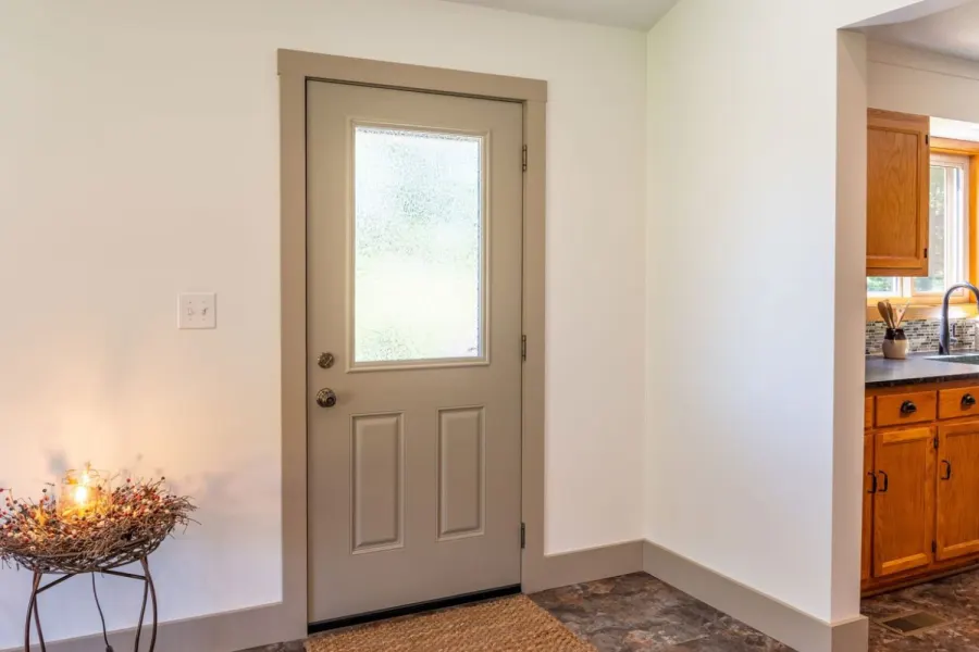 Custom ProVia entry door with decorative glass