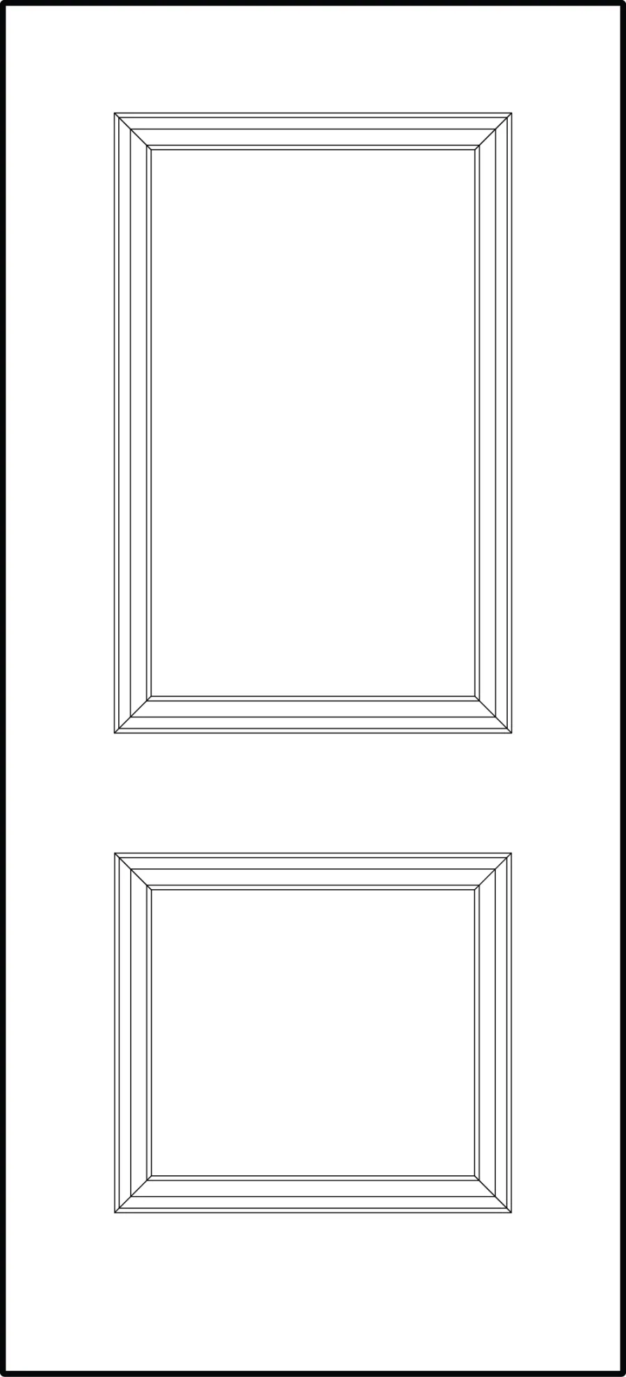 Signet fiberglass entry door style 002 panel sketch