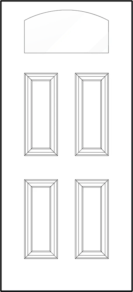 Signet fiberglass entry door style 419-1 panel sketch