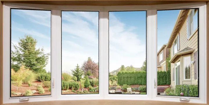OKNA bow window installed detail